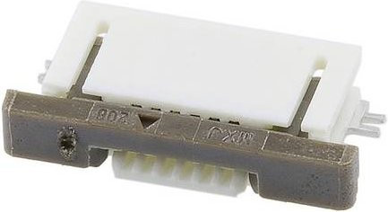 Molex FFC/FPC-Anschluss 6-polig in Weiß mit Goldkontakten, Rastermaß 0,5 mm, Artikelnummer 527460671 - Bild 1
