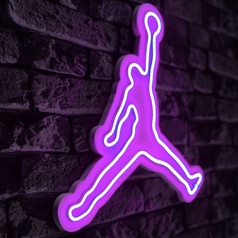Opviq LED Neon Flex Wandleuchte rosa aus PVC, B/H/T: 40 x 42 x 2 cm - Bild 3