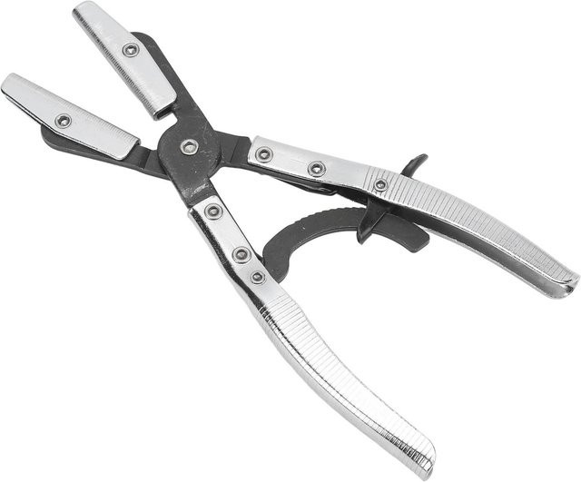 Koogeelife Schlauchabklemmzange mit Ratschenbacken in Weiß und Silber, schwenkbar, 10 Inch, universell für Autokühler und Bremskühlmittel - Bild 1