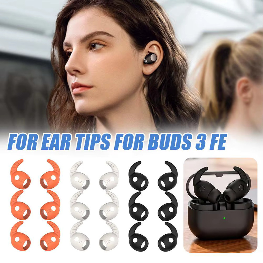 Samsung Galaxy Buds 3 FE Sport-Ohrbügel und Silikon-Ohrstöpsel in Grau als rutschfestes Ersatz-Zubehör - Bild 2