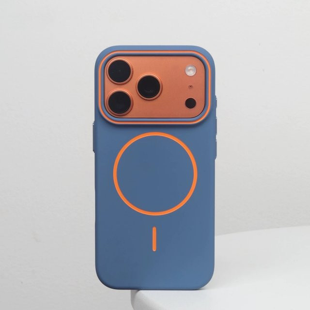 Stoßfeste Candy Liquid TPU Magnethülle für iPhone 17 bis iPhone 11 Pro Max Plus mit kabellosem Laden in Schwarz und Blau - Bild 1