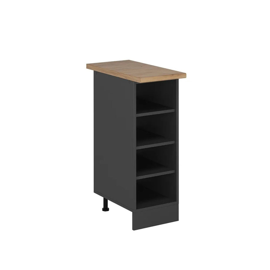 Vicco Küchenregal R-Line Offener Küchenschrank Anthrazit Eiche B/T/H: 30 x 17,8 x 60 cm - Bild 2