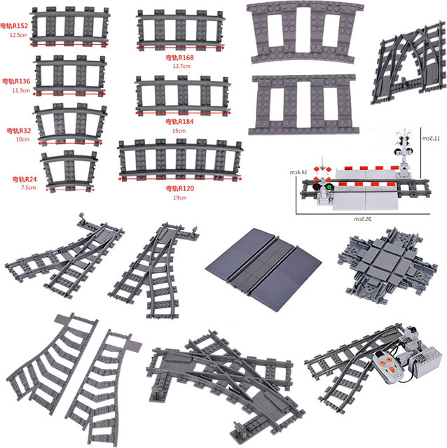 LEGO MOC Cross Track Eisenbahn, Bausteine, Fahrzeuge - Bild 1