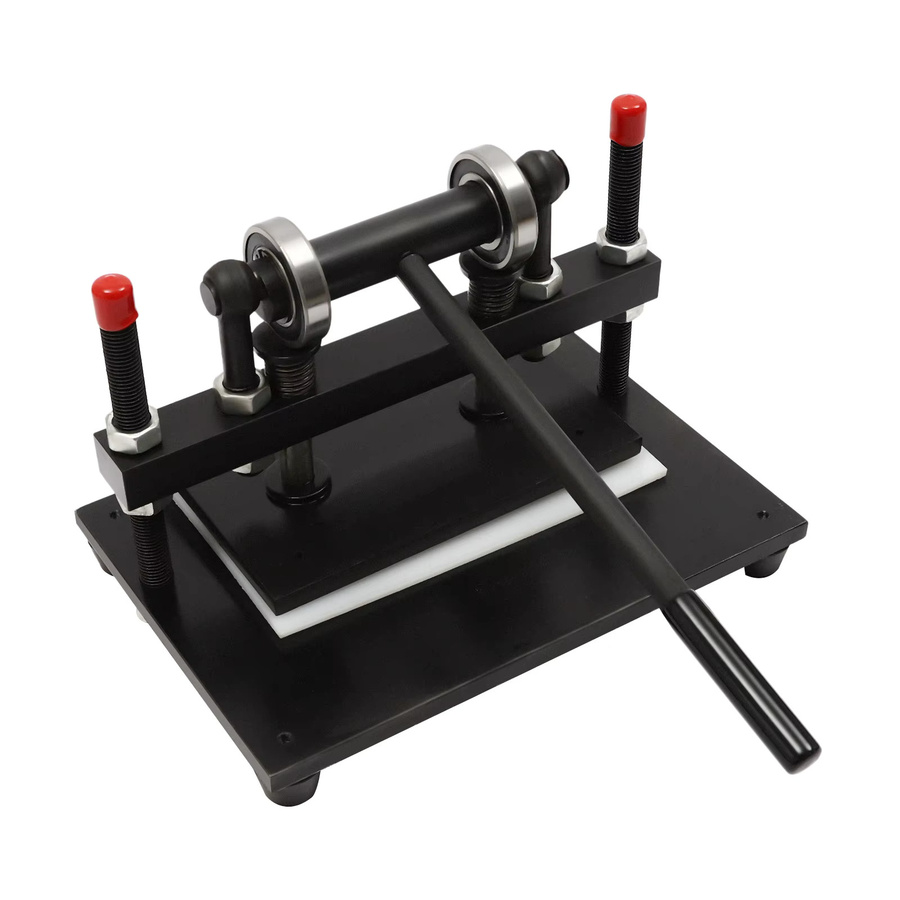 Manuelle 2T Lederschneidemaschine und Stanzpresse in Schwarz für Papier, Gummi und Stoff mit verstellbarer 100 mm Dicke - Bild 6