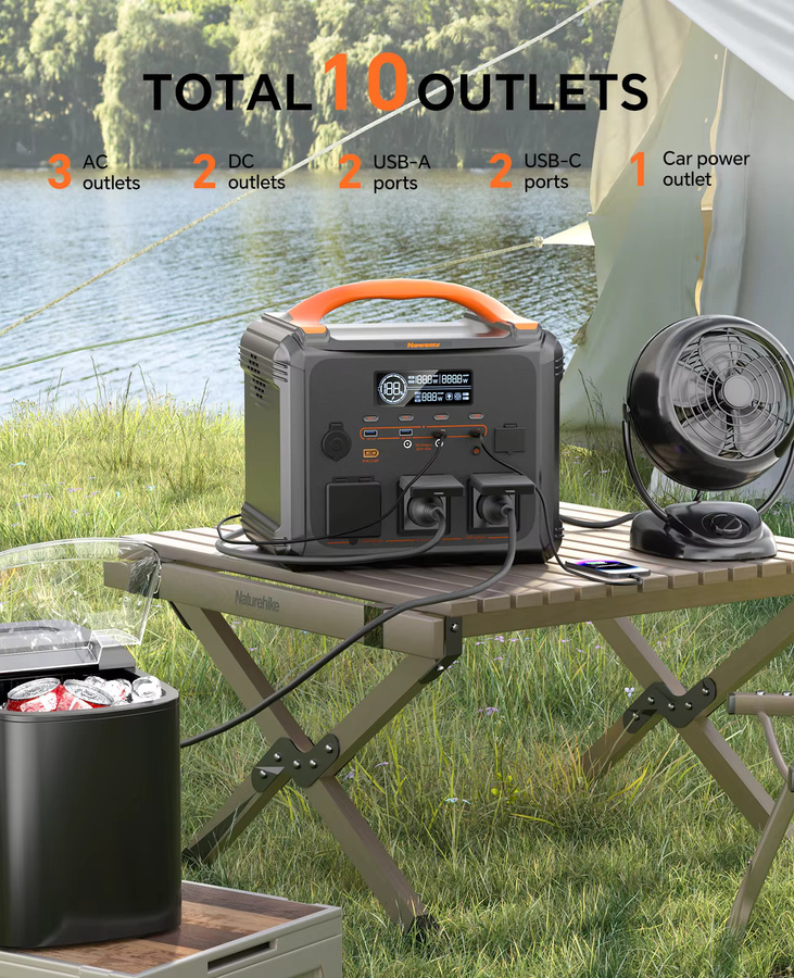 Newsmy S2000 Tragbare Powerstation 1300W Solargenerator mit 1102,5Wh LMFP-Batterie für Outdoor, Camping und Notstromversorgung zu Hause - Bild 4