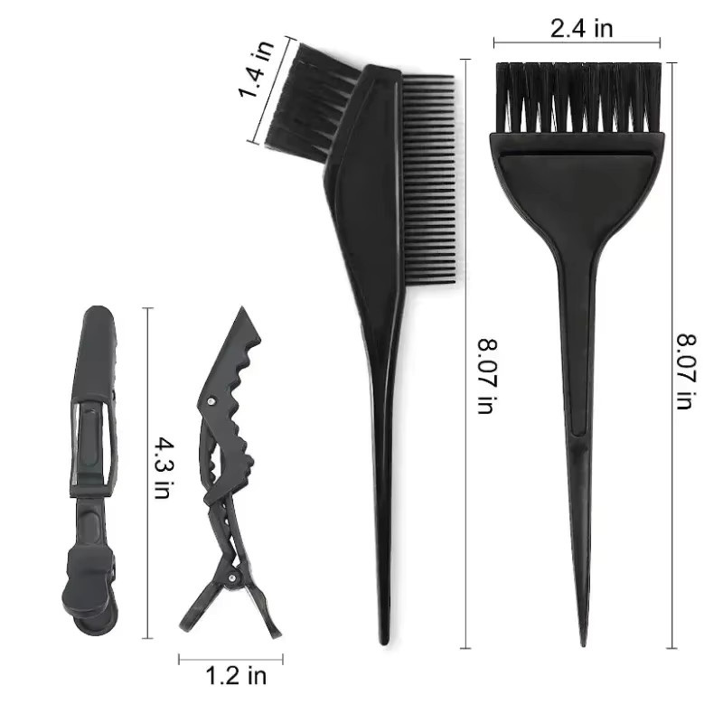 5-teiliges Haarfärbeset mit Kamm, Bürste und Farbstoffschale - Bild 3