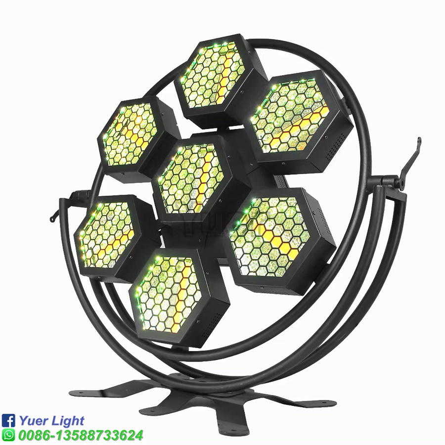 Yuer RGB LED Retro-Blitzlicht DMX512 DJ-Party-Ausrüstung für Tanzclub und Bühne, 7x100W - Bild 2
