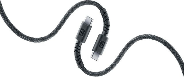 CellularLine Flexi Braided USB Typ-C auf USB Typ-C Datenkabel 60W Schwarz 0,6 m - Bild 1