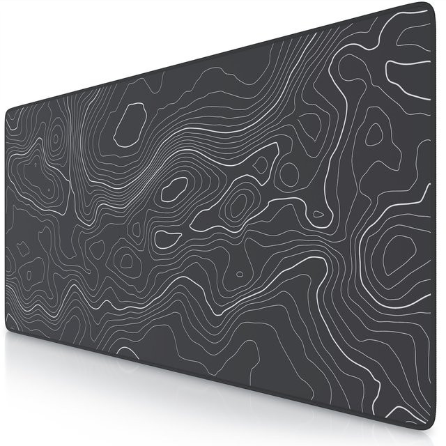 Titanwolf Gaming Mauspad XXL Speed Topography in Schwarz, B/T: 900 x 400 mm - Bild 1