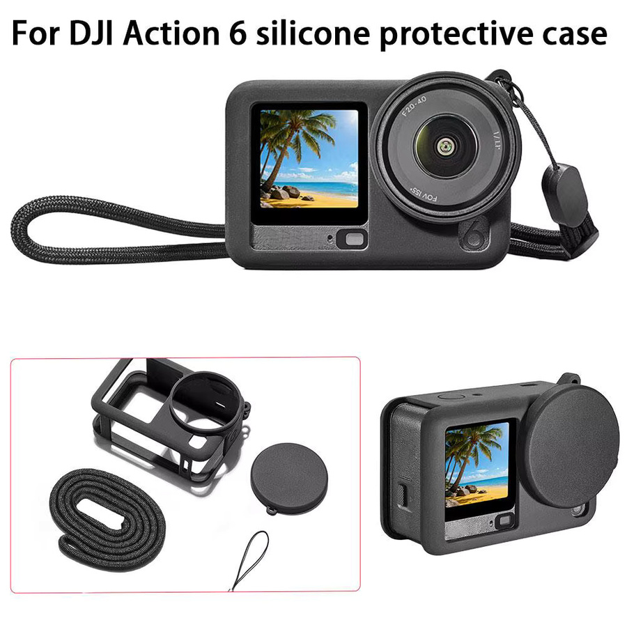 DJI Osmo Action 6 Silikonhülle mit Objektivschutzkappe in Schwarz - Bild 2