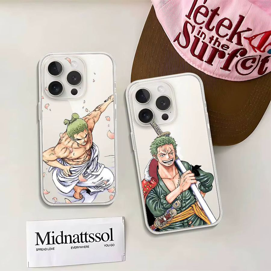 Transparente Handyhülle Roronoa Zoro für Apple iPhone 11 bis 17 Pro Max und Plus Modelle - Bild 3
