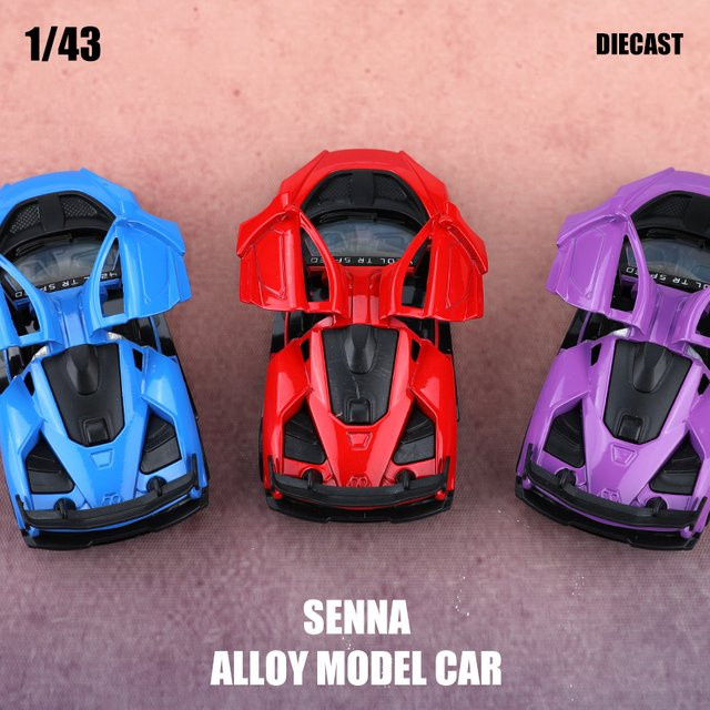 Senna-Rennwagen aus Legierung, Maßstab 1:43, blau - Bild 1