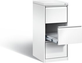 C+P Karteischrank Acurado in Verkehrsweiß mit Schloss, H x B x T: 104,5 x 43,3 x 59,0 cm - Bild 1