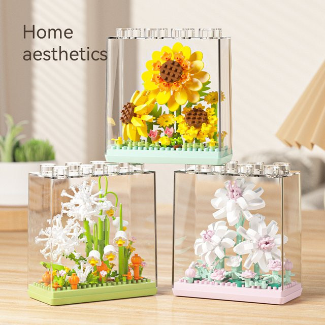 HUATEC Ewige Blumen Dekobox, Modellbausteine, Natur, Bunt - Bild 1