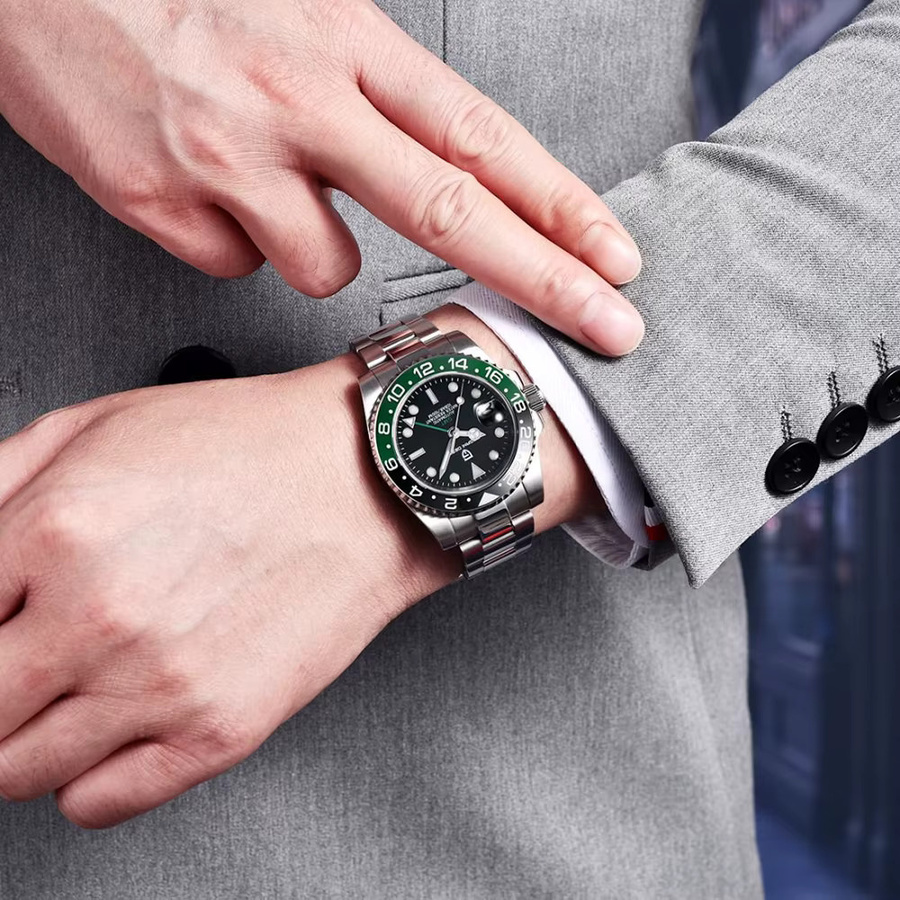 PAGANI DESIGN Automatik-Armbanduhr, Edelstahl, Schwarz, Herren - Bild 5
