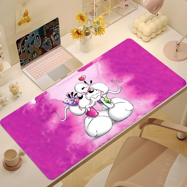 LISA Mauspad Cartoon Design Pink, rutschfest und verdickt, B/T/H: 90 x 40 x 0,3 cm - Bild 1