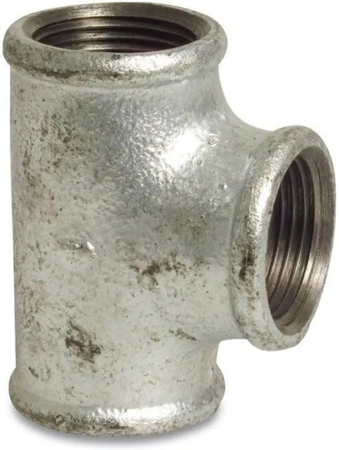 KLASEBO T-Stück aus Temperguss in Gunmetal, 1 1/4 Zoll IG - Bild 1
