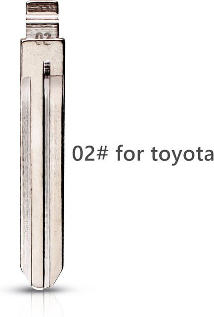 10 Stück IWOWKEY VVDI Fernklingen Typ 02 # für Toyota Corolla, Camry, Highlander, Vios in Silber - Bild 1
