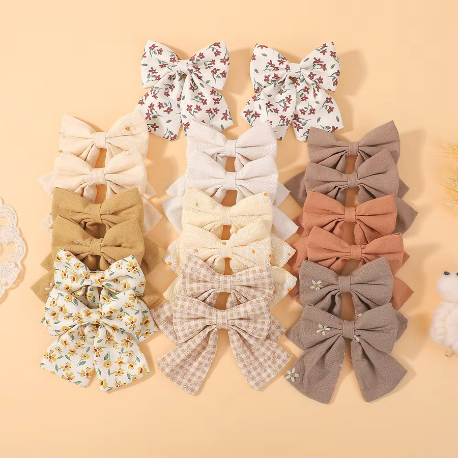 BABY BOWS Haar Clips mit Blumen und Bowknot, 10er Set, Kinder - Bild 1