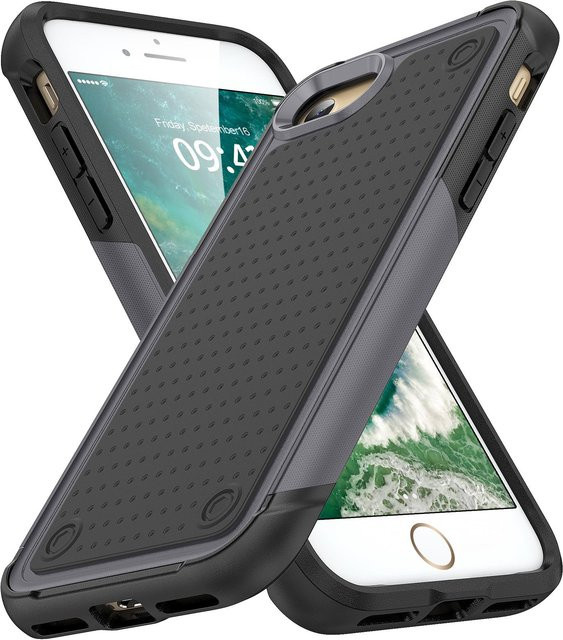 JUST CASE Stoßfeste und robuste Schutzhülle für iPhone SE, iPhone 7, iPhone 8, iPhone 7 Plus und iPhone 8 Plus in Schwarz - Bild 1