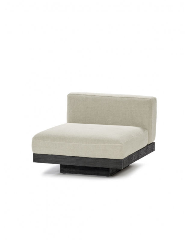 Serax Rudolph Sessel in Beige mit Stoffbezug und Holz-Aluminium-Gestell - Bild 2