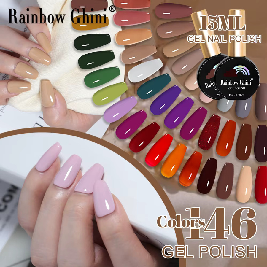 RG Gel-Nagellack Weinrot Glitzer, 15 ml - Bild 6
