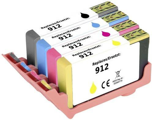 Renkforce Druckerpatronen Kombi-Pack kompatibel mit HP 912, Schwarz, Cyan, Magenta - Bild 1