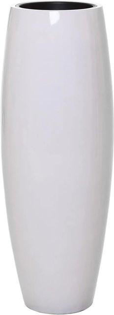 Vivanno Bodenvase Magnum aus Fiberglas in Hochglanzweiß, B/T/H: 30 x 30 x 80 cm - Bild 1