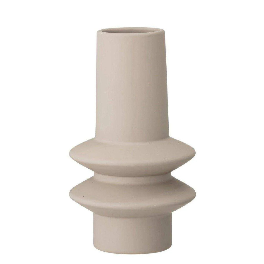 Bloomingville Vase Isold aus Keramik in Beige und Braun, Höhe: 22 cm - Bild 1