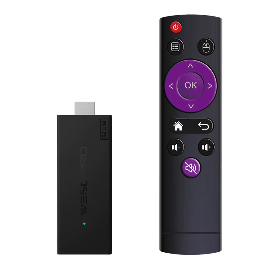 WESOPRO Android TV Stick G2 Lite Smart IPTV Dongle mit 4K Dekodierung, 1 GB RAM, 8 GB ROM und Dual-Band Wifi in Schwarz - Bild 2