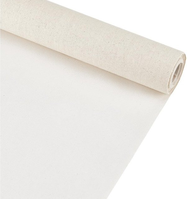 Gegrundete Leinenrolle für Künstler zur Ölmalerei, Weiß, B: 38,1 cm, L: 457,2 cm - Bild 1