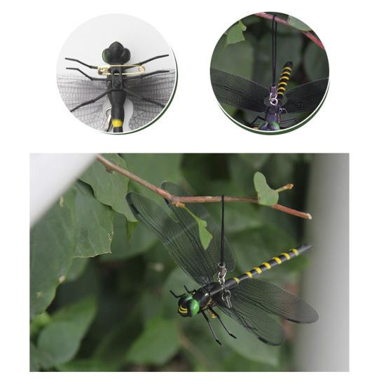Nymira Künstliche Libelle als Gartendekoration und Insektenschutz in Grün und Mehrfarbig mit Aufhängeschlaufe - Bild 5