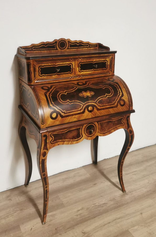 Antiker Damensekretär im Louis XV-Stil mit Intarsien von Antikhof Brück in Braun - Bild 1