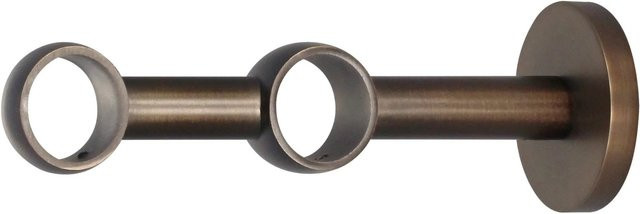 Mydeco Gardinenstangen-Halterung 2-läufig in Bronze, Wandmontage, Durchmesser: 2,5 cm - Bild 1