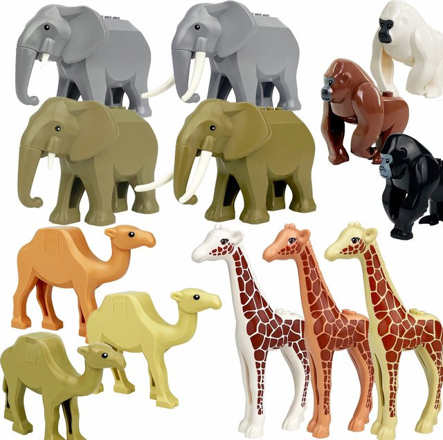 BRICKPANDA MOC Tierfiguren Baustein-Set, Ranch & Zoo, Tiere - Bild 1