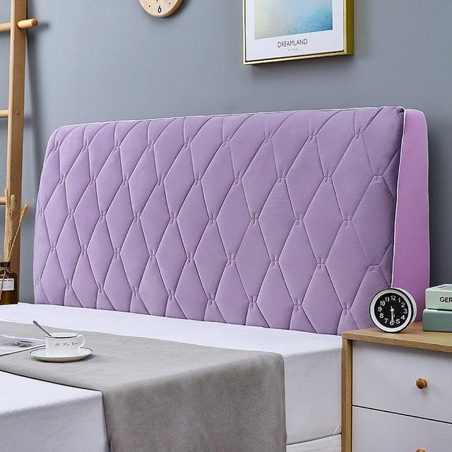 Super Six Flanell-Kopfteilbezug mit Aufbewahrungstasche, staubdichter Bettdeckenschutz aus Baumwolle und Polyester, B: 120 cm, H: 65 cm - Bild 1