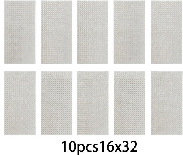 Yiran toy Bauplatte 16x32, 10-teiliges Set, weiß, ab 6 Jahren - Bild 1