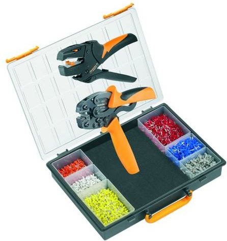 Weidmüller CRIMP-SET PZ 4 D Crimpzangen-Set für Aderendhülsen 5 bis 4mm² inkl. Abisolierzange und Crimpsortiment, multicolour - Bild 1