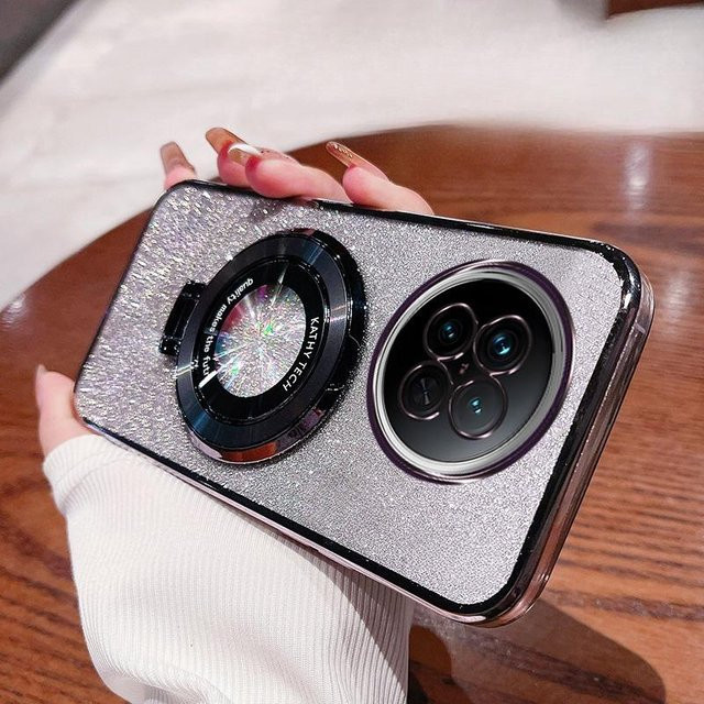 Xiaomi Luxus Gradient Glitzer Handyhülle mit Ständer für Redmi Note 14 Pro Plus 13 Pro 12 10C und POCO X6 F7 X7 Pro in Transparent - Bild 1