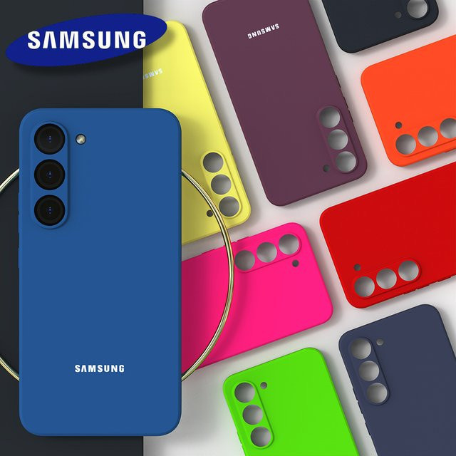 Hochwertige Silikon Schutzhülle für Samsung Galaxy S24 S25 S26 S25 Ultra S24 Plus S23 FE S22 in Schwarz oder Blau - Bild 1