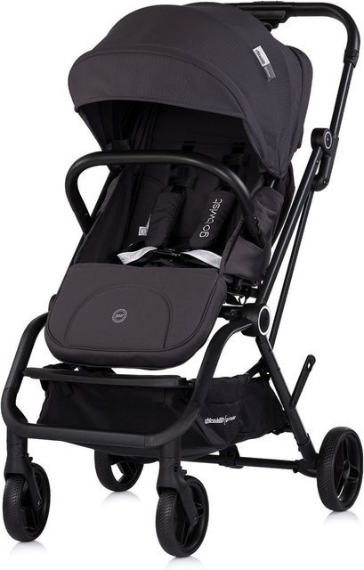 Chipolino Kinderwagen Go Twist in Schwarz mit 360 Grad drehbarem Sitz, Federung und PU-Reifen - Bild 1