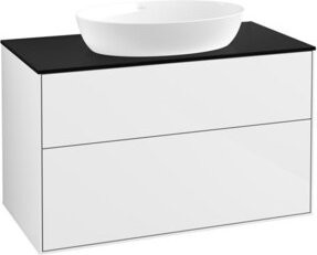 V&B Finion Waschtischunterschrank mit Wandbeleuchtung, Farbe: Weiß lackiert, Breite: 100 cm, Tiefe: 50,1 cm - Bild 1