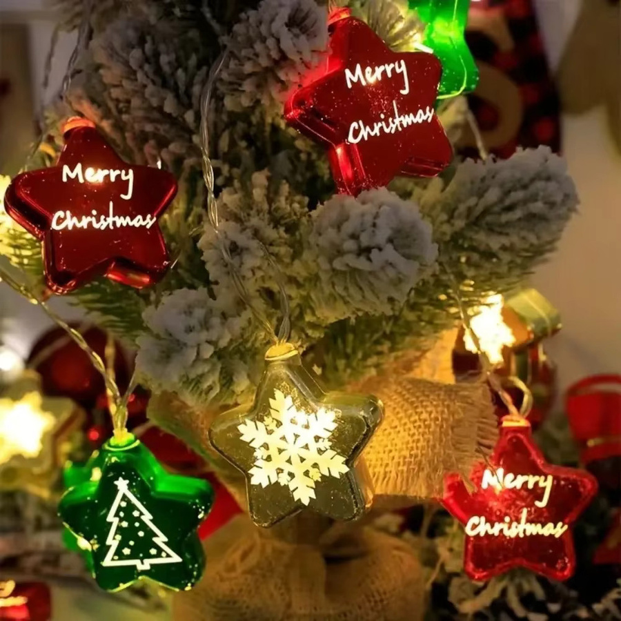 Batteriebetriebene Weihnachts-Lichterkette mit bunten Kugeln in Warmweiß und Multicolour für deine Weihnachtsdekoration - Bild 2