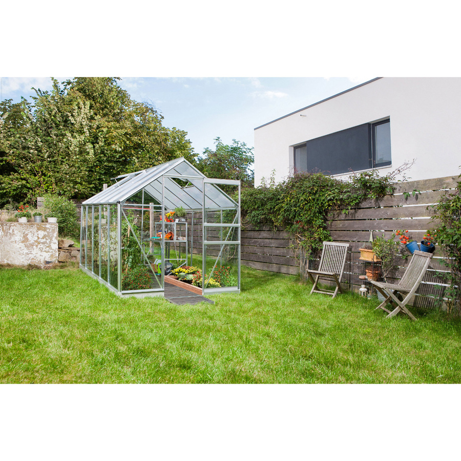 Vitavia Gewächshaus Kapitol 6200 mit Kombiverglasung und Schiebetür, Aluminium eloxiert, 6,2 m² - Bild 3