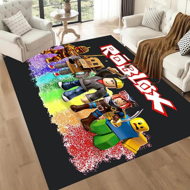 LivSpaceVibe Roblox Adventure Quests Teppich, Mehrfarbig, B/T: 160 x 120 cm - Bild 1