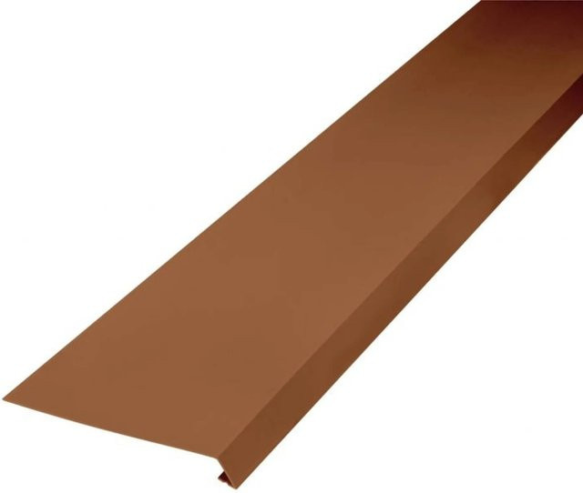 Inefa Dachstreifen für Dachrinne, einseitig gekantet, Braun, 2m - Bild 1