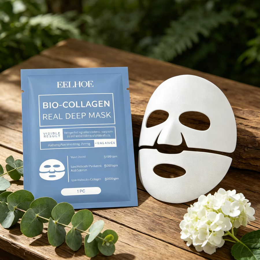 EELHOE Bio-Kollagen-Maske, Feuchtigkeitsspendend, für trockene Haut - Bild 4