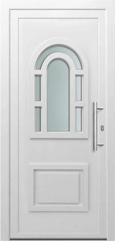 KNOCK Kunststoff-Haustür ZEUS in Weiß mit Glaseinsatz und modernem Design - Bild 1