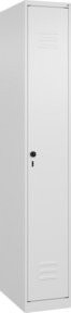 C+P Spind Classic PLUS Garderobenschrank mit 1 Abteil in Weiß, H x B x T: 185 x 30 x 50 cm - Bild 1