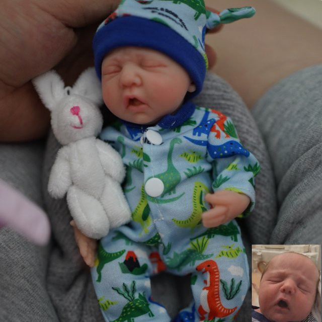 Miaio Micro Frühchen Ganzkörper Silikon Baby Puppe, bunt/mehrfarbig - Bild 1